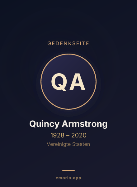 Gedenkportrait von Quincy Armstrong