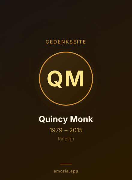 Gedenkportrait von Quincy Monk