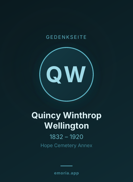 Gedenkportrait von Quincy Winthrop Wellington