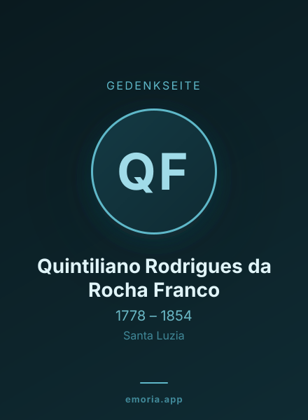 Gedenkportrait von Quintiliano Rodrigues da Rocha Franco