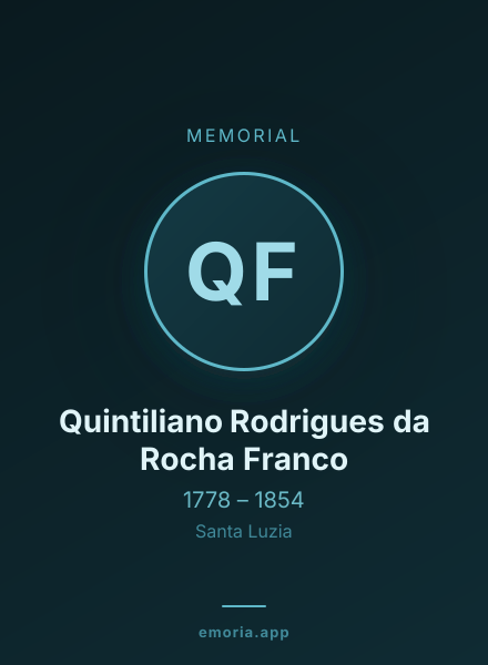 Memorial portrait of Quintiliano Rodrigues da Rocha Franco