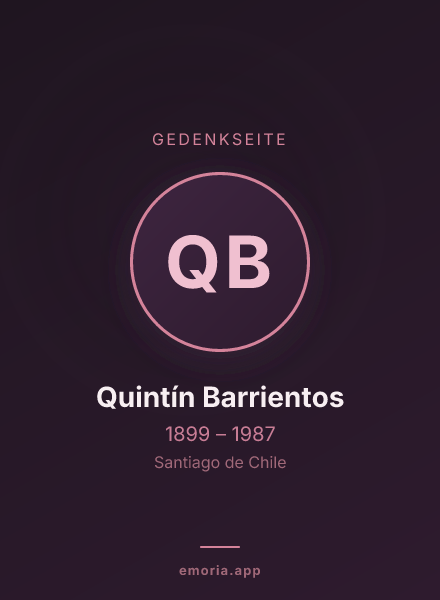Gedenkportrait von Quintín Barrientos