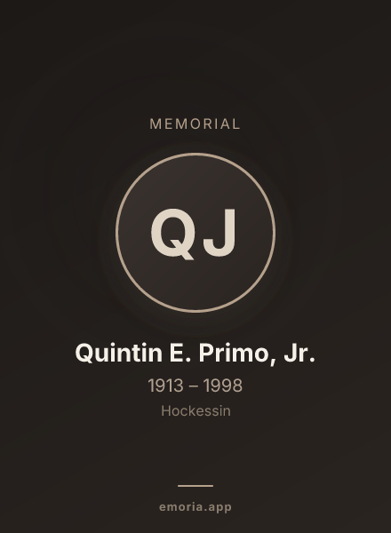 Memorial portrait of Quintin E. Primo, Jr.
