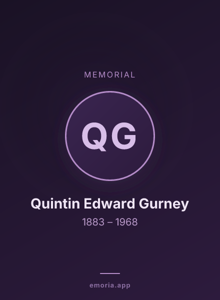 Memorial portrait of Quintin Edward Gurney