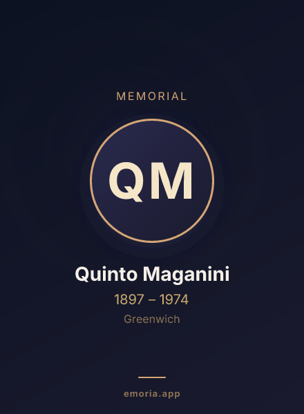 Memorial portrait of Quinto Maganini