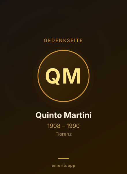 Gedenkportrait von Quinto Martini