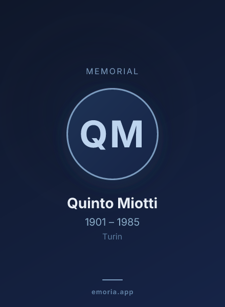 Memorial portrait of Quinto Miotti
