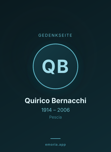 Gedenkportrait von Quirico Bernacchi