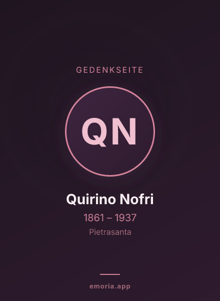 Gedenkportrait von Quirino Nofri