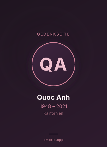 Gedenkportrait von Quoc Anh