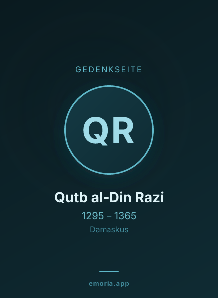 Gedenkportrait von Qutb al-Din Razi