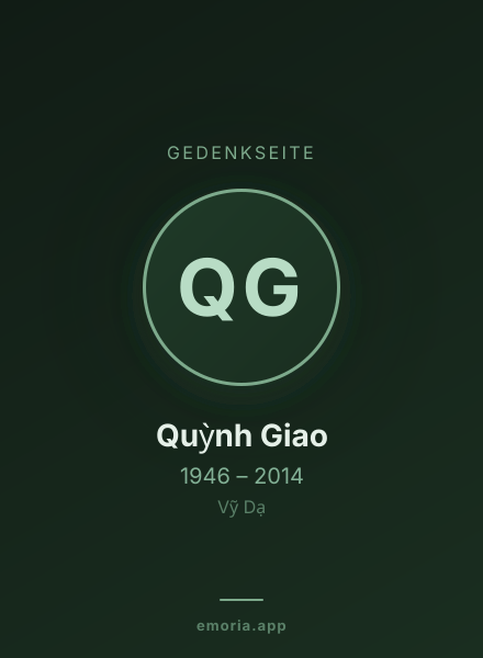 Gedenkportrait von Quỳnh Giao