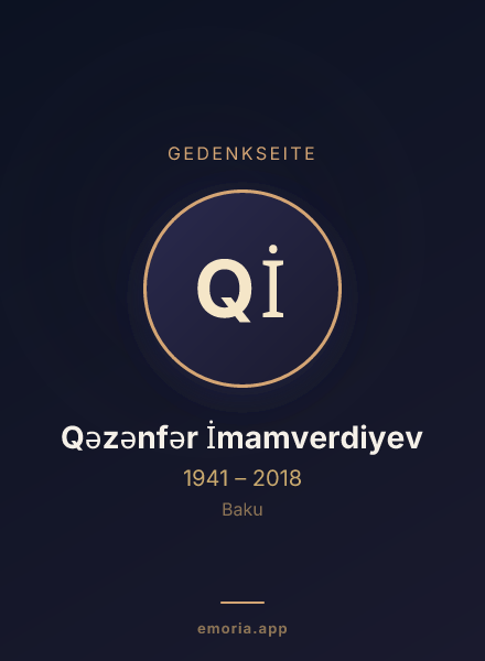 Gedenkportrait von Qəzənfər İmamverdiyev