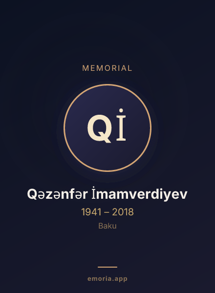 Memorial portrait of Qəzənfər İmamverdiyev