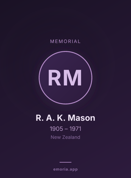 Memorial portrait of R. A. K. Mason