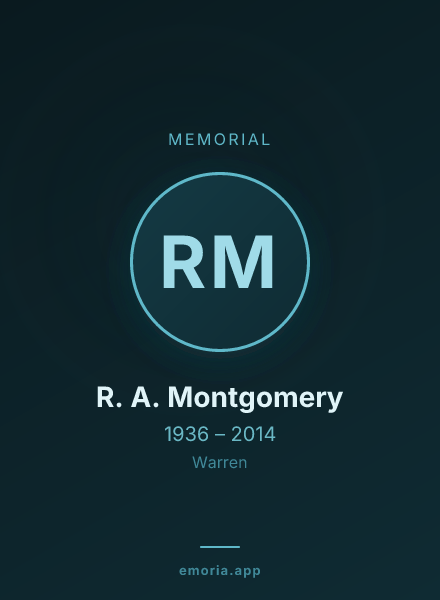 Memorial portrait of R. A. Montgomery