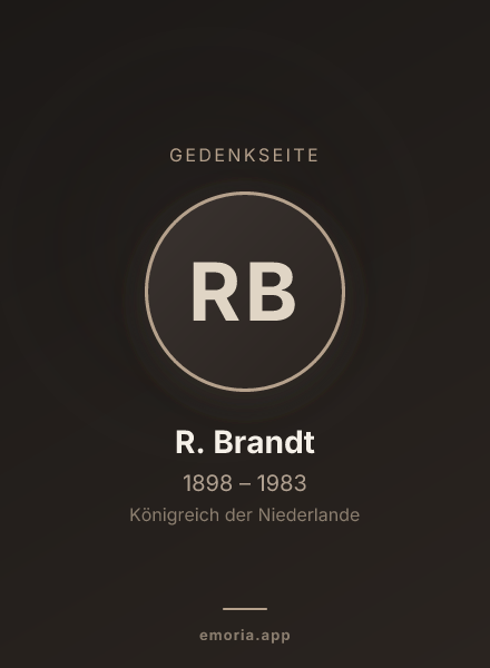 Gedenkportrait von R. Brandt
