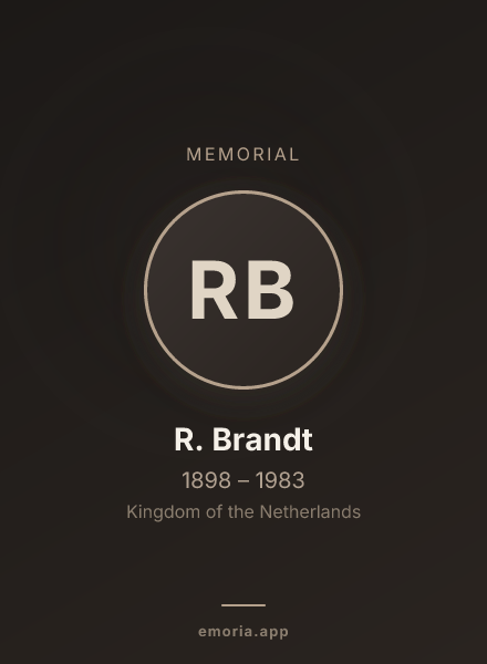 Memorial portrait of R. Brandt