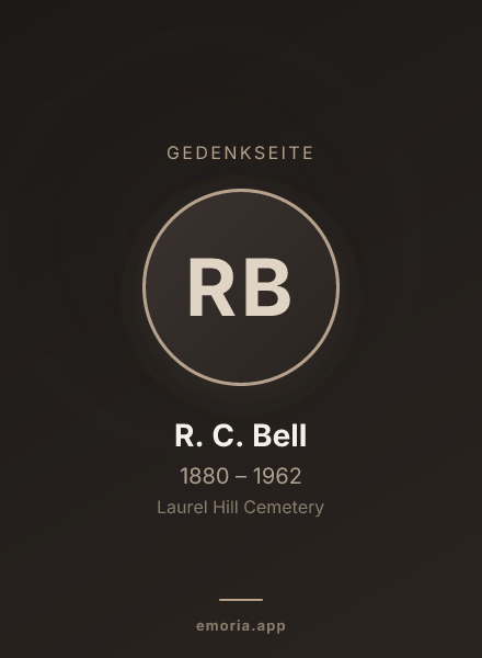 Gedenkportrait von R. C. Bell