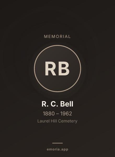 Memorial portrait of R. C. Bell
