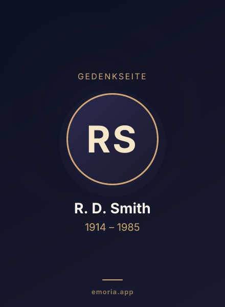 Gedenkportrait von R. D. Smith