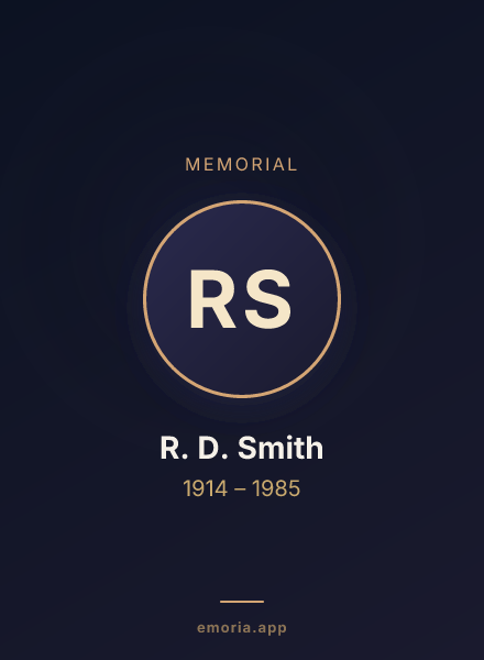 Memorial portrait of R. D. Smith