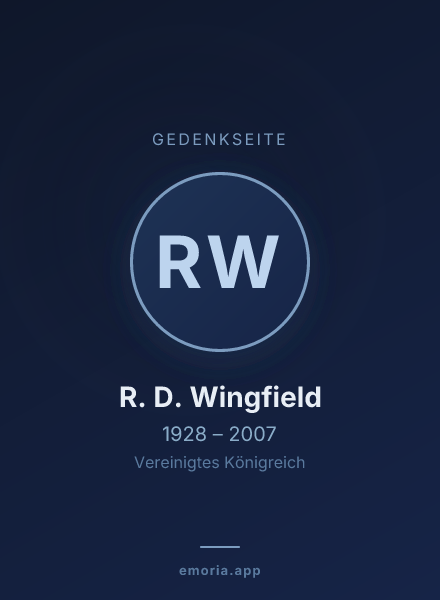 Gedenkportrait von R. D. Wingfield