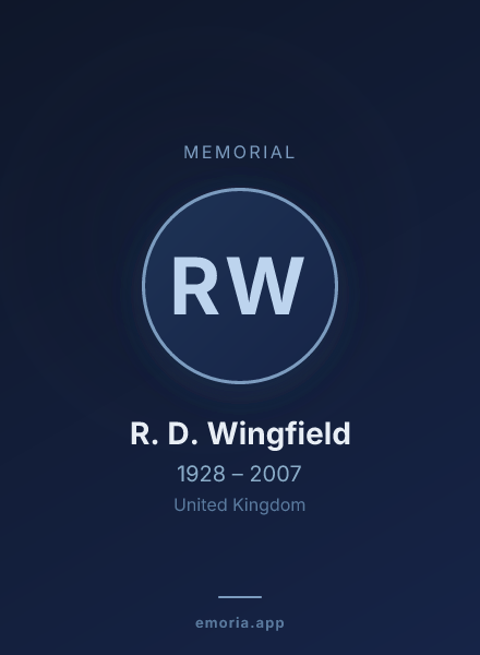 Memorial portrait of R. D. Wingfield