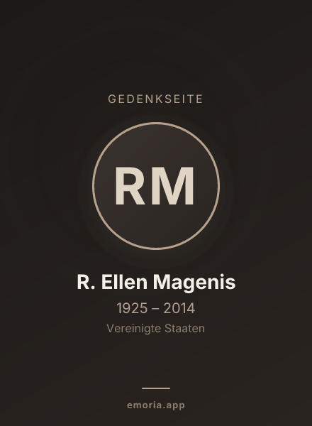 Gedenkportrait von R. Ellen Magenis