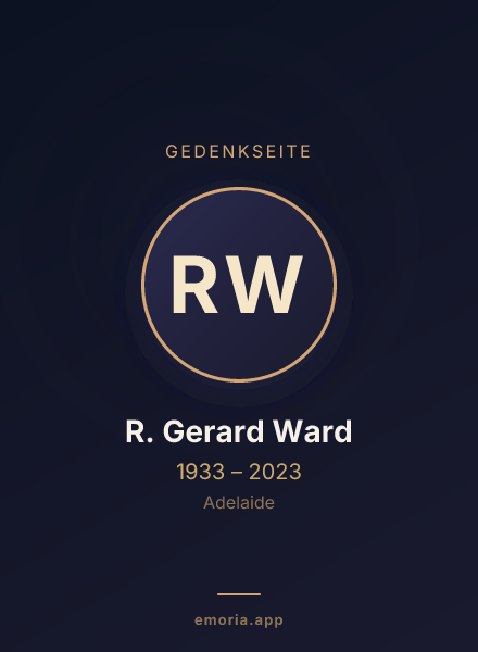 Gedenkportrait von R. Gerard Ward