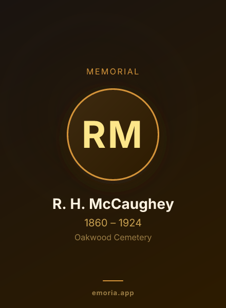 Memorial portrait of R. H. McCaughey