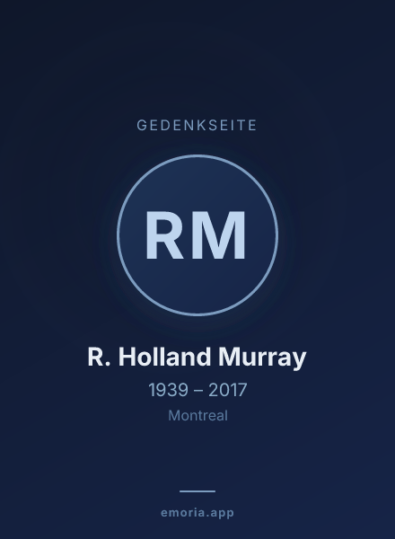 Gedenkportrait von R. Holland Murray