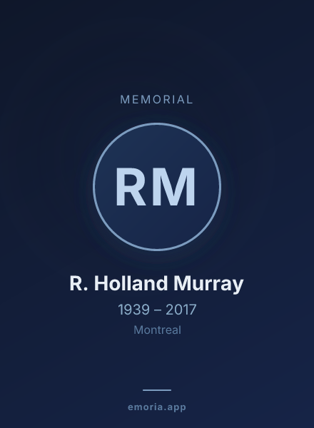 Memorial portrait of R. Holland Murray