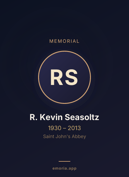Memorial portrait of R. Kevin Seasoltz