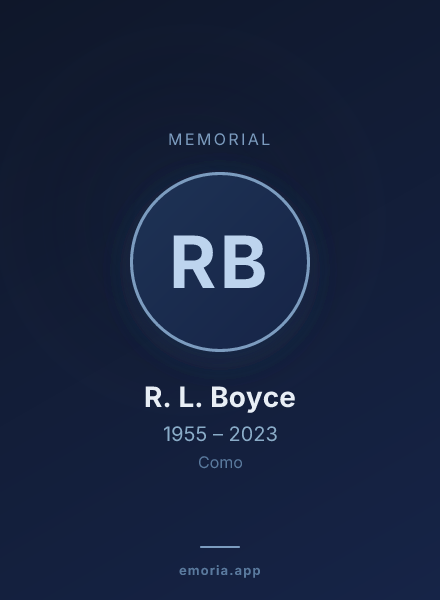 Memorial portrait of R. L. Boyce