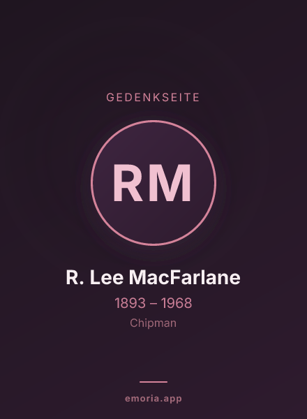 Gedenkportrait von R. Lee MacFarlane