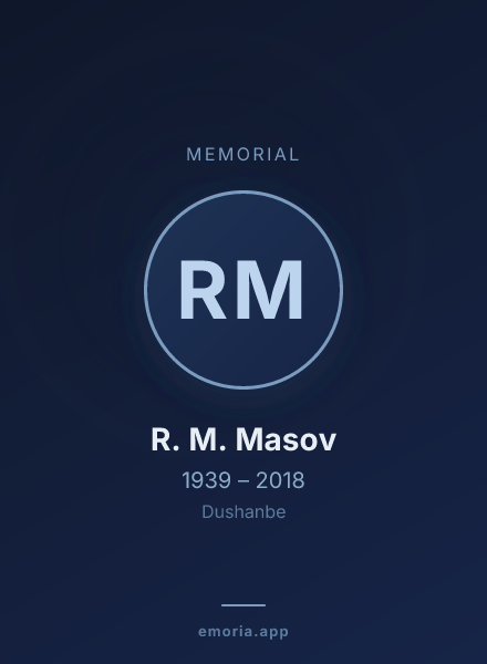Memorial portrait of R. M. Masov