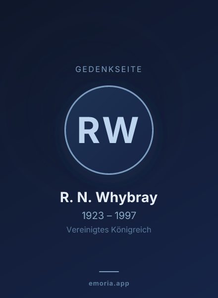 Gedenkportrait von R. N. Whybray