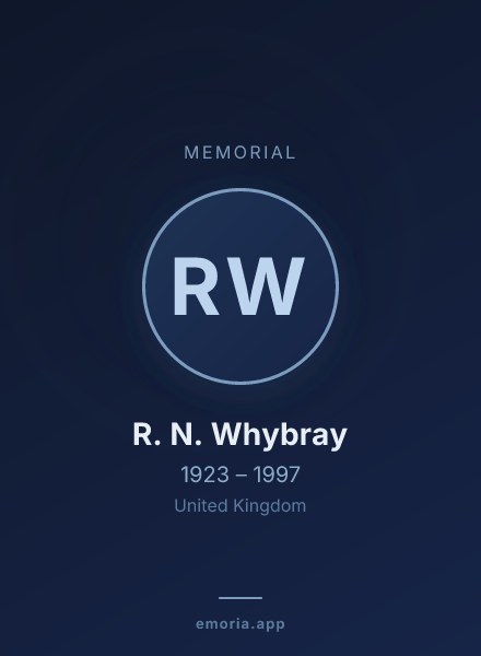 Memorial portrait of R. N. Whybray