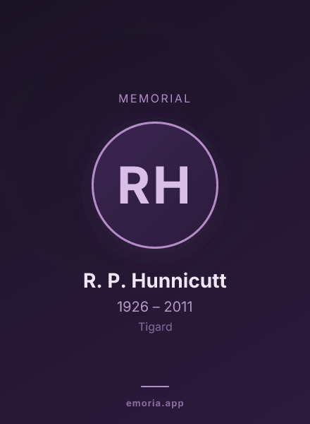 Memorial portrait of R. P. Hunnicutt
