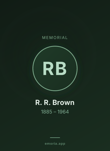 Memorial portrait of R. R. Brown