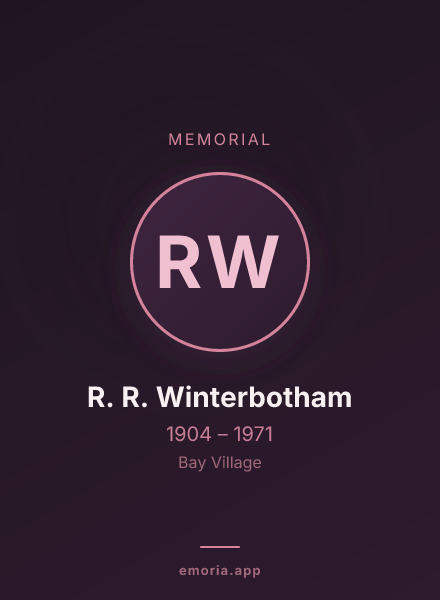 Memorial portrait of R. R. Winterbotham
