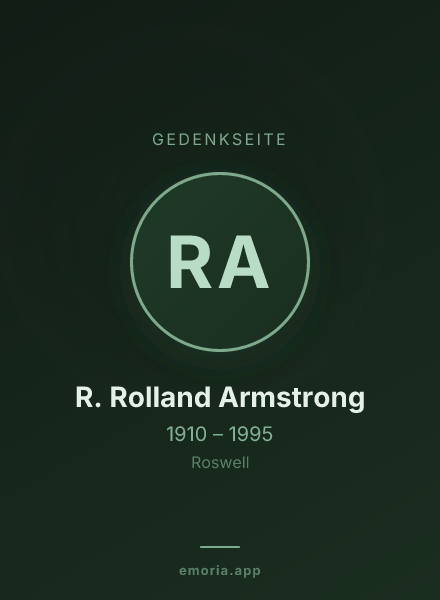Gedenkportrait von R. Rolland Armstrong