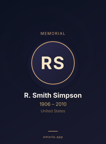 Memorial portrait of R. Smith Simpson