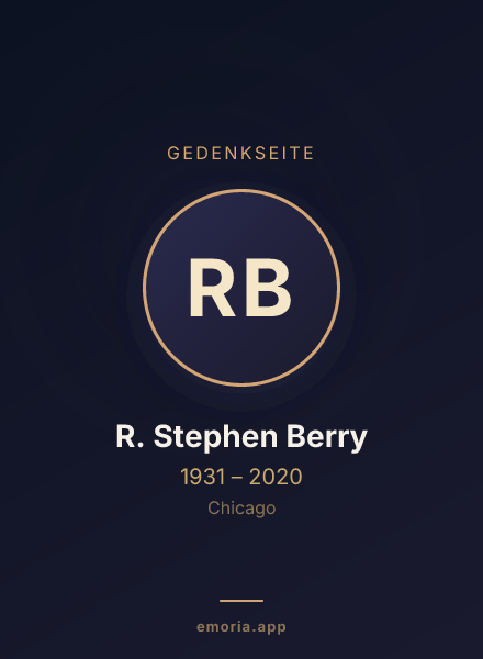 Gedenkportrait von R. Stephen Berry