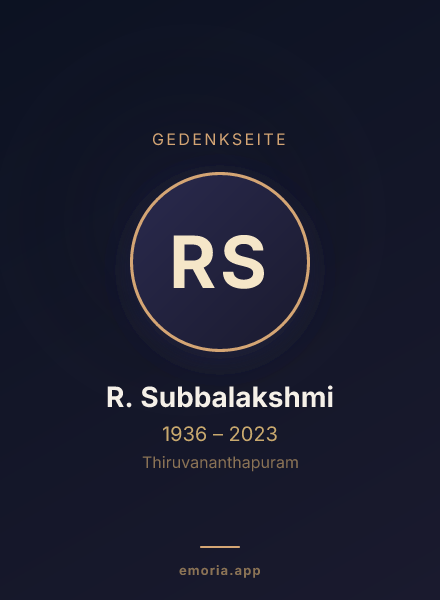 Gedenkportrait von R. Subbalakshmi