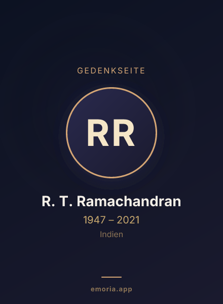 Gedenkportrait von R. T. Ramachandran