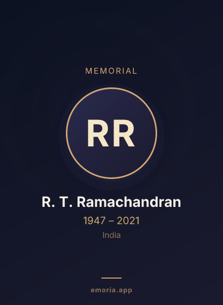 Memorial portrait of R. T. Ramachandran