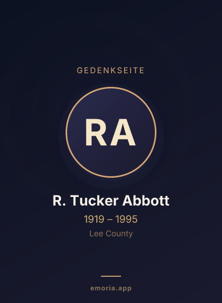 Gedenkportrait von R. Tucker Abbott