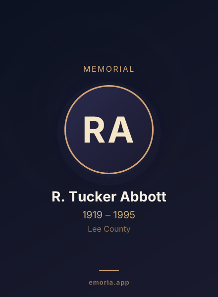 Memorial portrait of R. Tucker Abbott